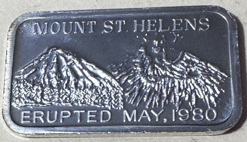 1 oz Mount St. Helens Silver Bar