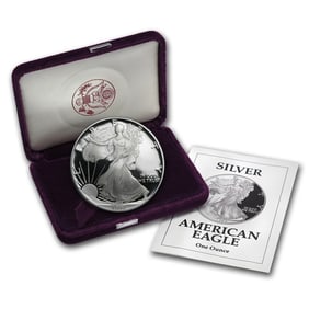 1992 S US Mint Proof Silver Eagle in OMP