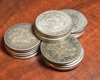 (20) Random Date Morgan Silver Dollars