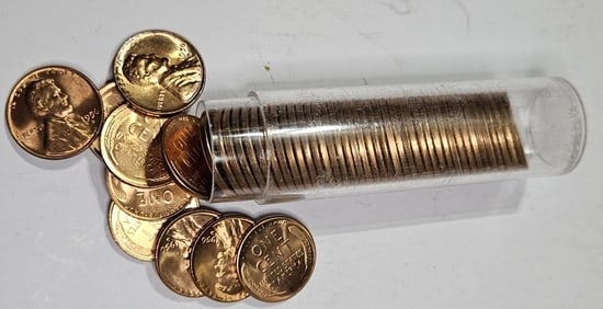 1950-58 BU Red Lincoln Cent  Roll
