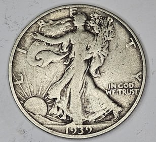 1939 S Walking Liberty Half Dollar