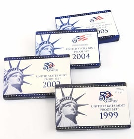 1999-2002-2004-2005 US Mint Proof Sets