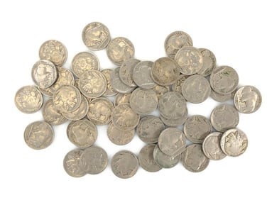 (50) Random Date/Grade Buffalo Nickels
