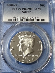 2000 s PRF69 DCAM Silver Kennedy Half DOllar