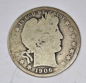 1906 s Barber Half Dollar
