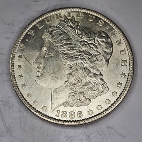 1886 P BU Grade Morgan Silver Dollar