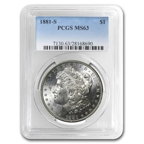 1881 s MS 63 PCGS Morgan Silver Dollar