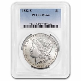 1882 s MS 64 PCGS Morgan Silver Dollar