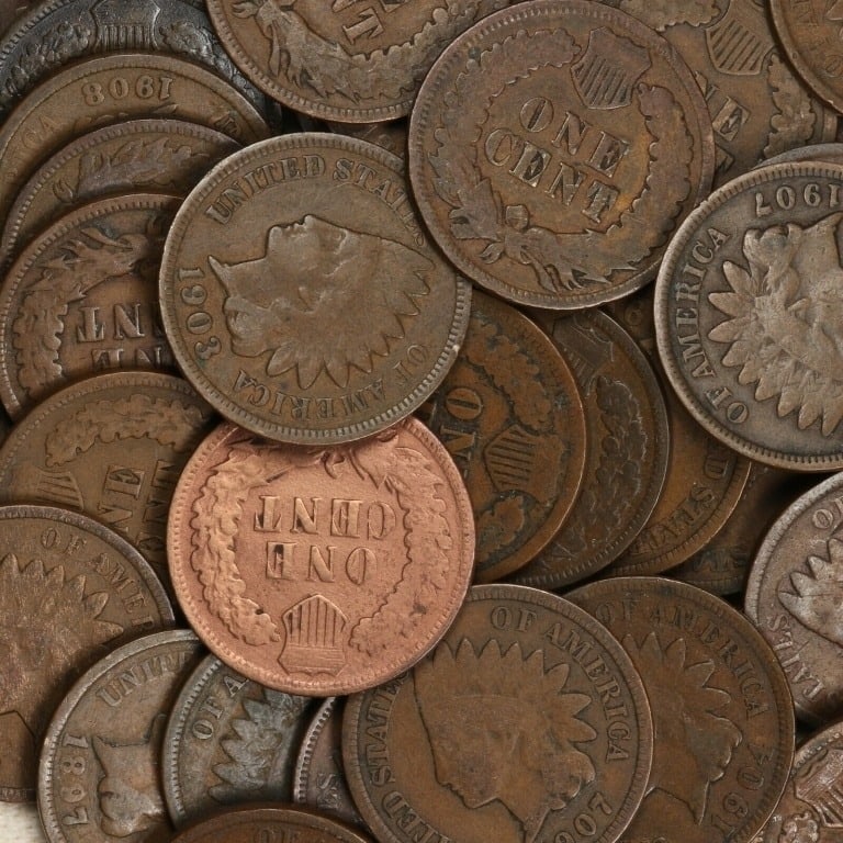 (10) Random Date and Grade Indian Head Cents (1 of 1)
