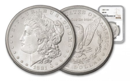 1881 S MS 64 NGC Morgan Silver Dollar