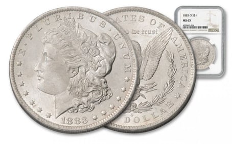 1883 o MS 63 NGC Morgan Silver Dollar