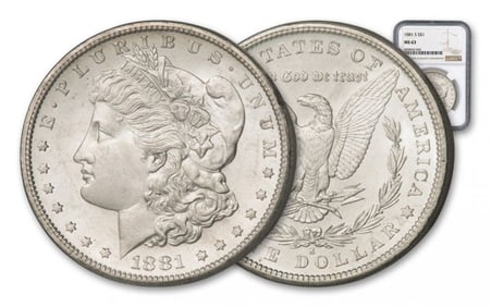 1881 S MS 63 NGC Morgan Silevr Dollar