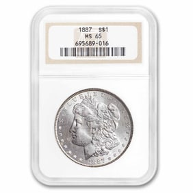 1887 MS 65 NGC Morgan Silver Dollar