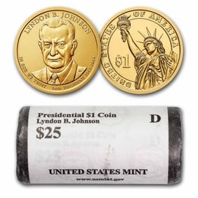 2015 D LB Johnson Presidential $1 Roll- $25