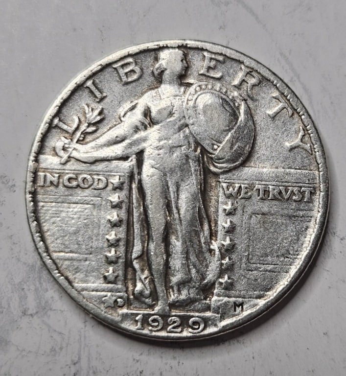 1929 D Fine Grade Standing Liberty Quarter (1 of 2)