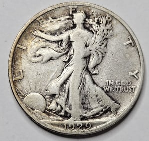 1929 S Better Date Walking Liberty Half- $38 CPG