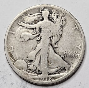 1918 D Better Date Walking Liberty - $38 CPG