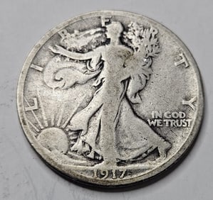 1917 D Better Date - Walking Liberty half - $29 CG