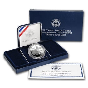 SCARCE 2001 Capitol Visitors Silver Proof Dollar