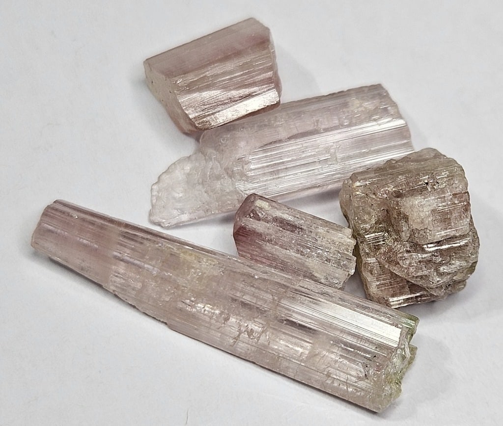20 tcw. Gem Grade Pink Tourmaline Crystal Lot: Item is the exact item in the image - Bidder is responsible for all value and grade determination