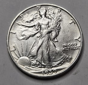1939 s Au Grade Walking liberty Half -$80 CPG