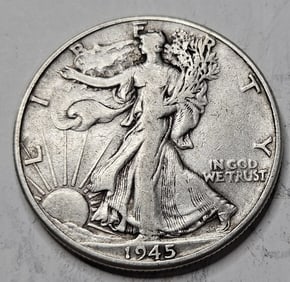 1945 VF Grade Walking Liberty Half Dollar