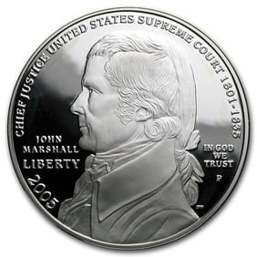 2005 US Chief Justice Marshall Silver Dollar in OP