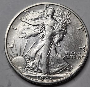 1943 s XF-AU Grade Walking Liberty Half Dollar
