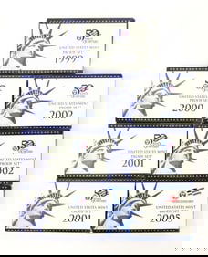 1999-2000-2001-2001-2002-2002- 2005 Proof Sets