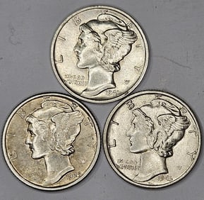 1941s-1943s-BU- 1929 (AU $20CPG) Mercury Dimes