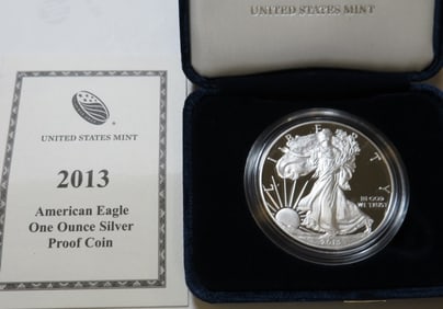 2013 US Silver Eagle Proof in OMB