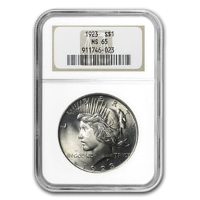 1923 MS 65 NGC Peace Silver Dollar