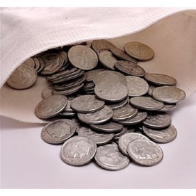 (300) 90% Silver Roosevelt Dimes in Canvas Bag