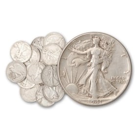 (20) Random Date/Grade Walking Liberty Halves