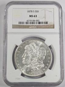 1878 S MS 63 NGC - Better Date Morgan Dollar