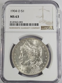 1904 o MS 63 NGC Morgan Silver Dollar