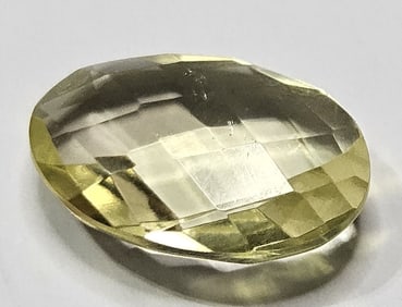 4.05 ct. Checkerboard Cut Lemon Quartz Gemstone