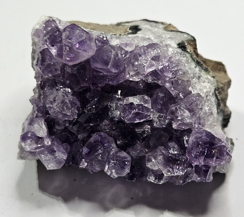 Natural Amethyst Geode Cluster: Item is the exact item in the image - Bidder is responsible for all value and grade determination - Please review all term and conditions prior to placing any bids - All sales final - any bid is an ag