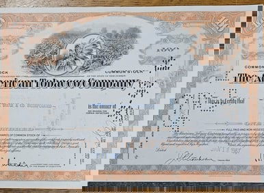 1967 American Tobacco Co. Stock Certificate