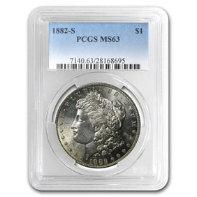 1882 s MS 63 PCGS Morgan Silver Dollar