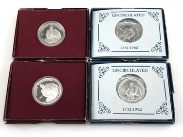 (2) 1982 Washington Half Dollar Proofs in OMP