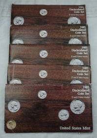 (5) FIVE 1985 US Mint Sets in OMP
