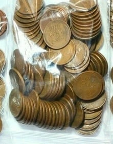(1) Bag of 100 Lincoln Wheat Cents Unsearched