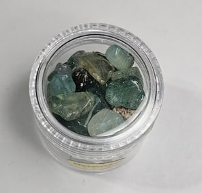 25 gram Chrysophase Tumbled Chips in Jar