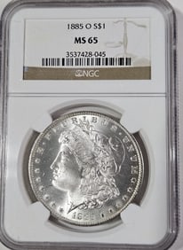 1885 O MS 65 NGC Morgan Silver Dollar