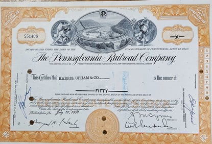 1959 Pennsylvania Railroad Stock Certificate