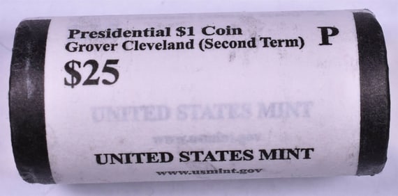 $25 Roll Presidential Dollars- Grover Cleveland 2