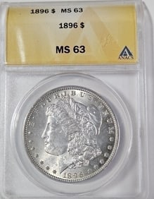1896 MS 63 ANACS Morgan Silver Dollar