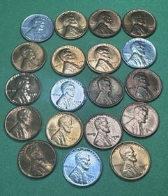 (105) Assorted BU Grade 40's-50's Wheat Cents