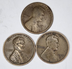 1912s (Better) -1919s-1916d - Lincoln Wheat Cents